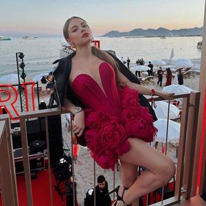 다크 레드 3D 꽃 미니 원피스 쿠튀르 , 큰 꽃 짧은 무도회 파티 드레스, 생일 정장 원피스