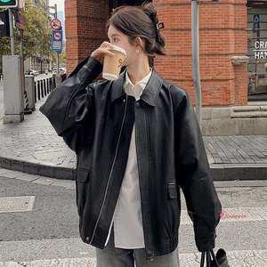 여성 레더자켓 라이더 오버핏yza198