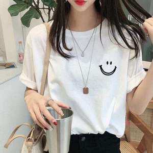 블랙 스마일 앤화이트 반팔티vwx990