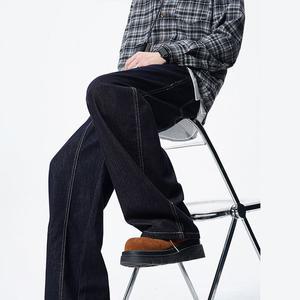 엘럽 남성 빈티지 와이드 커프 청바지 오버핏 캐주얼 박템1