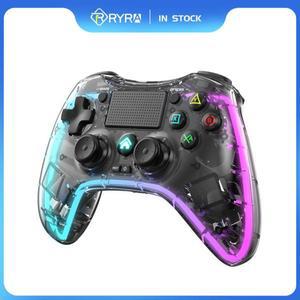 RYRA 투명 블루투스 무선 진동 게임패드 조이스틱 컨트롤러, PS4 스위치, 안드로이드 PC, IOS, TV Joypa