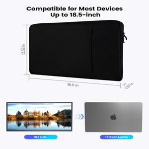 [누리잡화]UPERFECT 18.5인치 휴대용 모니터 케이스 폴리에스터 노트북 슬리브 컴퓨터 커버 가방 포켓 지퍼