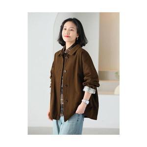 여자 인기 트렌치코트 봄가을 면 트렌치 칼라넥 캐주얼 루즈핏 슬림핏 하프 코트 SPO마켓1