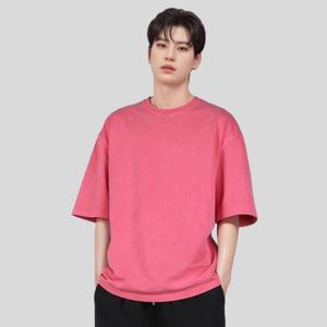 세븐퍼센트 피그먼트 스톤워싱 오버핏 반팔티셔츠 7color