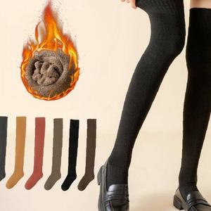 여성 기모 겨울 스타킹 삭스 오버 방한 양말