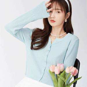 여성 데이트룩 학생 여름 캐주얼 가디건 데일리룩uvw623