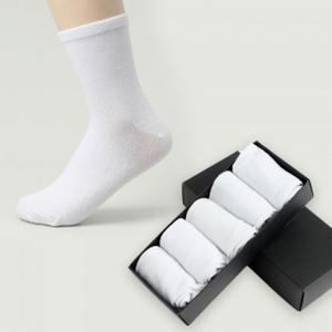 스탠다드남성중목양말5켤레(화이트)면양말