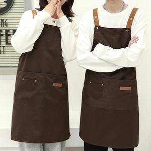 공방 카페 바리스타 스트랩 H형 앞치마 주방 방수 미용실 화방 데님 일외용 패션 여자