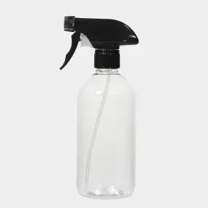 플라스틱 건스프레이 블랙캡 투명 500ml 여행필수품 화장품소분