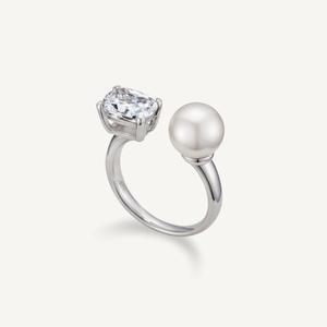 [롯데백화점]미스그린 쿠션 펄 오픈 반지 Cushion Pearl Open Ring