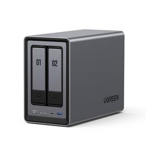 UGREEN NASync DXP2800 2베이 데스크톱 NAS, 인텔 N100 쿼드코어 CPU, 8GB DDR5 RAM, 2.5GbE, * M.2 NVMe 슬롯 2개, 4K HDMI, 네트워크 연결 스토리지(디스크리스)