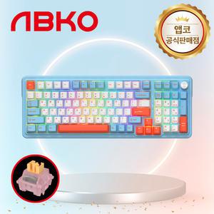[국내정품] 앱코 AK998 8K 유선 기계식 키보드 스카이 블루 오테뮤 피치 V3