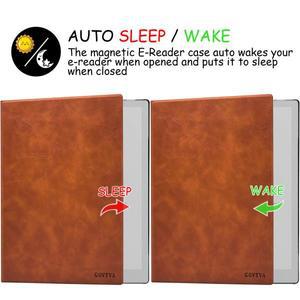 Onyx Boox Go 10.3 ePaper 2024용 마그네틱 케이스, 자석 펜 버클이 포함된 초박형 가죽 커버, 자동 잠자기