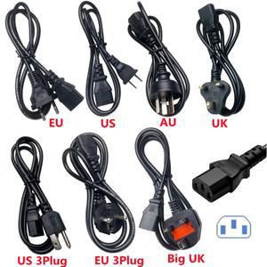 3PIN 전원 코드 플매트 카펫 러그 EU 미국 영국 AU IEC C13 어댑터 케이블 Dell 데스크탑 PC 모니터 HP Eps
