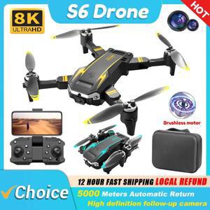 KBDFA  S6 Max Drone 8k Profesional 4K HD 카메라 장애물 회피 항공  광학  Foldable Quadcopter