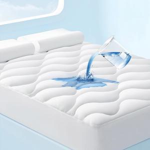 대학 기숙사용 Bedsure 트윈 XL 방수 매트리스 프로텍터, 부드럽고 푹신한 매트리스 패드, 8-21인치 깊은 포켓이 있는 퀼트 쿨링 토퍼, 통기성 침대 커버, 흰색