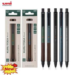 새로운 Uni Kurutoga Wood M5-KW 기계식 연필 금속 자동 리드 회전 안정적인 부드러운 쓰기 드로잉 스케치