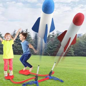 어린이용 야외 로켓 풋 펌프, 공기 압축, 급상승 로켓 세트 점프, 공기 구동 로켓 런처 게임, 어린이 장난
