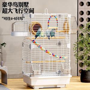 앵무새집 새장 대형새장 러브버드 기본형 애완 46x46x77CM 금속 공간 철제 호피