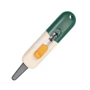 DELI TD701 오토락 라운드팁 투톤 슬라이딩 톱날컷터 그린