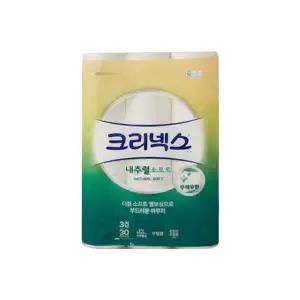 크리넥스 내추럴소프트 화장지 3겹 30m 30롤 두루마리 휴지