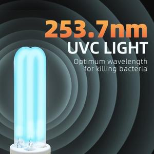 오존  자외선 살균 램프 전구 UVC 소독 AC 220V E27 15W 253.7nm