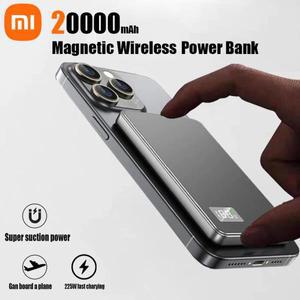 Xiaomi 20000mAh 얇은 휴대용 자기 무선 전원 은행 PD22.5W iPhone Samsung 용 Magsafe 고속 충전 외장 배