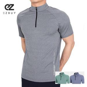 [이지바이] 써지쿨 남성 빅사이즈 기능성 쿨 반팔 등산 아웃도어 집업 티셔츠(AX21LT042M)