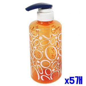 [제이큐]컬러 리필 펌프용기 500ml-색상랜덤 x5개