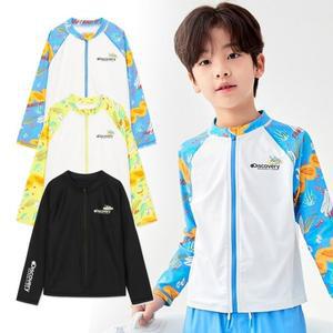 [디스커버리키즈](김해점)키즈 콜라보(아방) 소매패턴 집업 래쉬가드