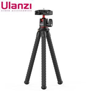 Ulanzi MT-11 문어 유연한 삼각대 연장, 1/4 인치 나사, 볼헤드 콜드슈 휴대폰 클립, SLR 고프로 카메라