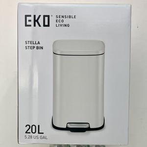EKO 휴지통 페달 편리한 20L (크림 화이트)