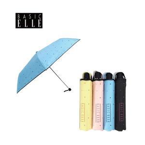 [베이직엘르]갈모 하트 블랙코팅 미니펜슬 3단우산