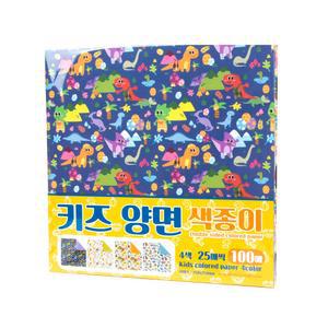좋은기븐 키즈 양면 색종이 100매 4색