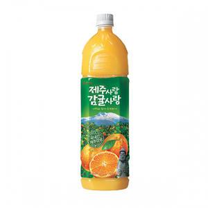 롯데 제주사랑 감귤사랑 1.5Lx12펫 감귤주스