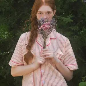 실크핏 러브썸 반팔 커플 잠옷 세트