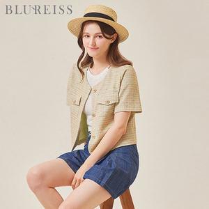 [블루레이스]블렌딩 포켓 트위드 써머 자켓_BI5M1JK1021