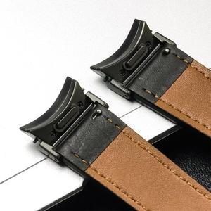 갤럭시 시계 6 용 가죽 스트랩 클래식 47mm 43mm 44mm 밴드 갭 없음 갤럭시 시계 4 5 프로 스트랩 용 팔찌 Correa