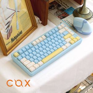 콕스 CF75 PBT 알루미늄 3모드 유무선 기계식 키보드 블루레몬젤리 덕킹축 영문각인