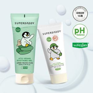 NEW 슈퍼대디 아토비건 유아용 수딩젤 200ml 1개 + 이지워시 선크림 60ml 1개