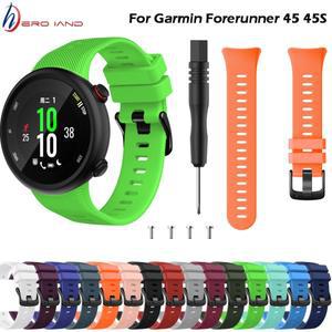 Garmin Forerunner 45 수영 2 실리콘 교체 스마트 시계  액세서리 용 15 가지 색상 손목 밴드 스트랩