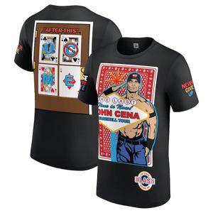 WWE John Cena Farewell 2025 Las 마지막 실제 챔피언 프린트 티셔츠 블랙 남성용