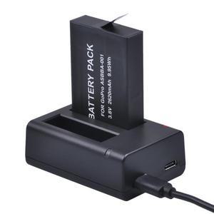 2620mAh GoPro ASBBA-001 ASBBA001 ASBBA 001 교체 배터리 + 듀얼 충전기 Gopro 퓨전 360 액션 카메라