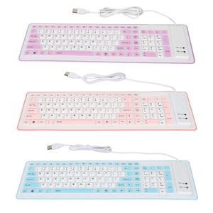 접이식 실리콘 키보드 무소음 노트북용 방수 컴퓨터 유선 USB 방진 103
