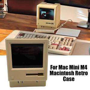 노트북거치대 호환 노트북받침대 스탠드 암 MAC Mini M4 보호 케이스 열 커버 Macintosh Plus Retro Design