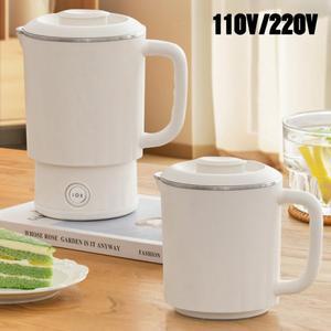 110V/220V 접이식 전기 주전자 600ml 휴대용 물 600W 홈 끓는 냄비 여행하기