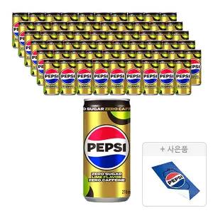 펩시 제로슈거 라임향 제로카페인, 210ml, 60개 + 증정 ( 비치타올,1개 )