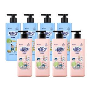 온더바디 세꼼마 향균 핸드워시 480ml 4개 레몬버베나, 파우더 향  비누 엘지생활건강