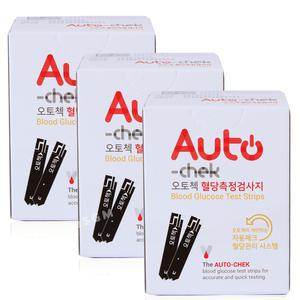 (27년 1월)오토첵 당뇨 혈당 검사지 시험지 측정지 3박스 150매+침 200개+솜 200매