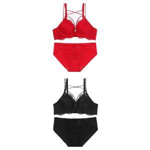 [롯데백화점]섹시쿠키 레드,블랙 X스트링 포인트 브라 햄라인팬티 세트2종 택1 SCWBZ601WBZ605WPZ601